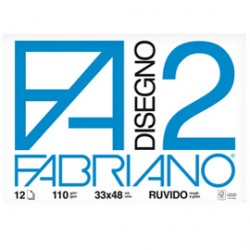 Album F2 - 33 x 48 cm - 12 fogli - 110 gr - ruvido - collato - Fabriano