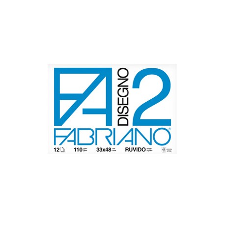 Album F2 - 33 x 48 cm - 12 fogli - 110 gr - ruvido - collato - Fabriano