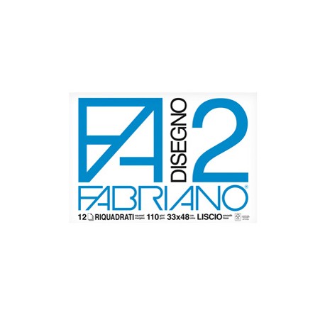 Album F2 - 33 x 48 cm - 12 fogli - 110 gr - liscio squadrato - collato - Fabriano