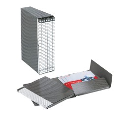 Gruppo Delso Line - 25 x 32 cm - 6 cartelle 2 lembi - con custodia - dorso 1,5 cm - grigio - Esselte