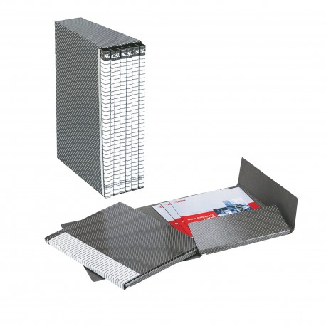 Gruppo Delso Line - 25 x 32 cm - 6 cartelle 2 lembi - con custodia - dorso 1,5 cm - grigio - Esselte