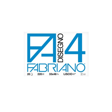 Album F4 - 33 x 48 cm - 220 gr - 20 fogli - liscio - Fabriano