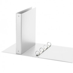 Raccoglitore Europa - 22 x 30 cm - 4 anelli tondi 30 mm - dorso 4 cm - bianco - Favorit