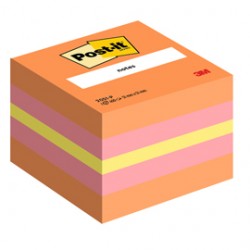 Blocco foglietti Minicubo - 2051-P - 51 x 51 mm - 72 gr - colori assortiti - 400 fogli - Post it®