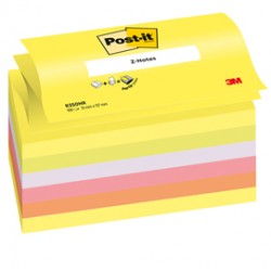 BLOCCO Post-it®Super Sticky Z-Notes 76x127mm 100fg R350NR ASSORT.NEON