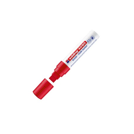 Marcatore a gesso liquido 4090 - punta scalpello - da 4 a 15mm - rosso - Edding