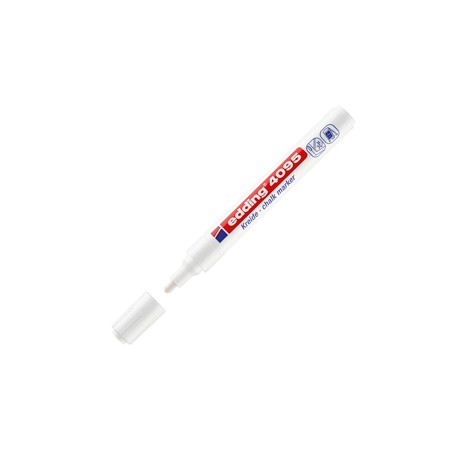 Marcatore a gesso liquido 4095 - punta tonda - da 2 a 3mm - bianco - Edding