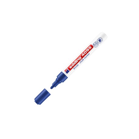 Marcatore a gesso liquido 4095 - punta tonda - da 2 a 3mm - blu - Edding