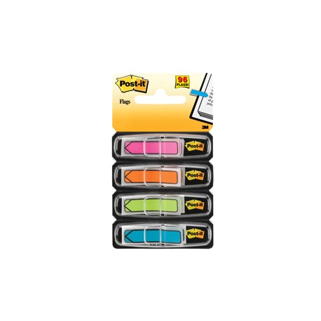 Segnapagina Post it® Index Mini Freccia - 684-ARR4 - 4 colori vivaci - Post it® - conf. 96 pezzi