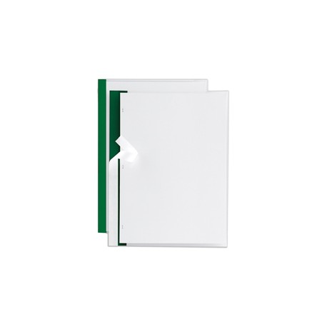 Cartellina Poli 200 - 21 x 29,7 cm - PP - trasparente buccia - dorso verde - Sei Rota - conf. 10 pezzi