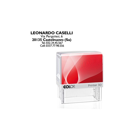 Timbro Printer 30 - 18 x 47 mm - 5 righe - autoinchiostrante - nero - Colop