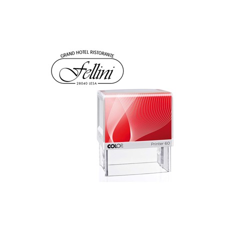 Timbro Printer 60 - 37 x 76 mm - 8 righe - autoinchiostrante - nero - Colop