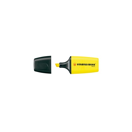 Evidenziatore Boss Mini - punta scalpello - tratto 2 - 5 mm - giallo 24 - Stabilo