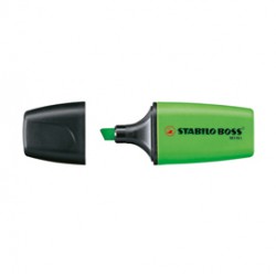 Evidenziatore Boss Mini - punta a scalpello - tratto 2 - 5 mm - verde 33 - Stabilo