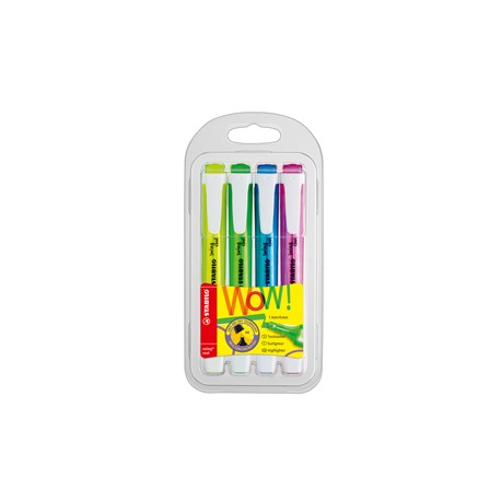 Evidenziatore Swing Cool - punta a scalpello - tratto 1 - 4 mm - Stabilo - astuccio 4 colori
