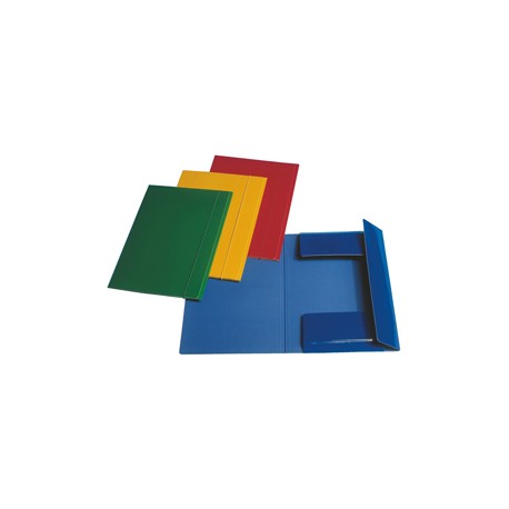 Cartella 3 lembi con elastico - A4 - dorso 0,3 cm - cartoncino plastificato - rosso - Esselte