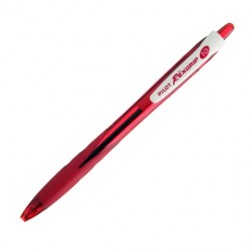 Penna a sfera a scatto Rexgrip - punta 1,0mm - rosso - Pilot
