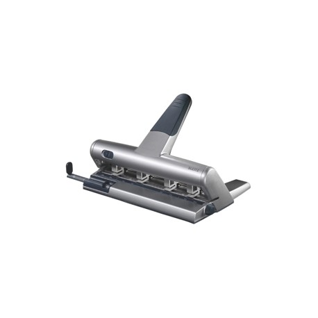 Perforatore Akto a punzoni indipendenti - max 30 fogli - 4/6 fori - passo 6/8 cm - argento - Leitz