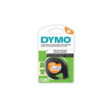 Nastro Letratag - 12 mm x 2 mt - bianco - termoadesivo - Dymo