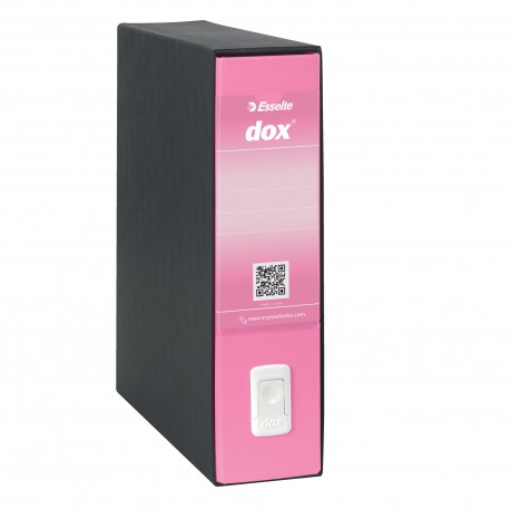 Registratore Dox 1 - dorso 8 cm - commerciale 23 x 29,7 cm - rosa - Esselte