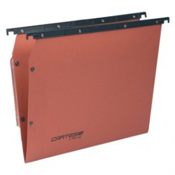 Cartella sospesa Cartesio Plus - armadio - interasse 33 cm - fondo V - 32,6x28 cm -  arancio - Bertesi