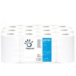 Asciugamani in rotolo mini Centrefeed - 2 veli - 18 gr - diametro 14,5 cm - 20,9 cm x 77 mt - 218 strappi - bianco - Pap