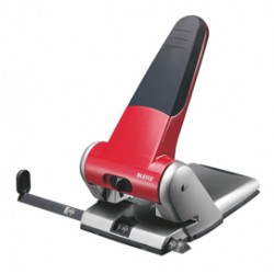 Perforatore 5180 - passo 8 cm - max 65 fogli - 2 fori - rosso - Leitz