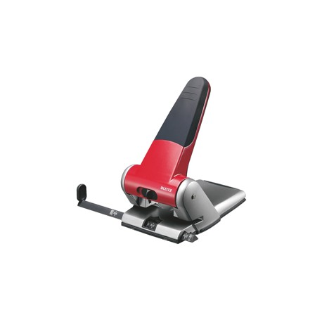 Perforatore 5180 - passo 8 cm - max 65 fogli - 2 fori - rosso - Leitz