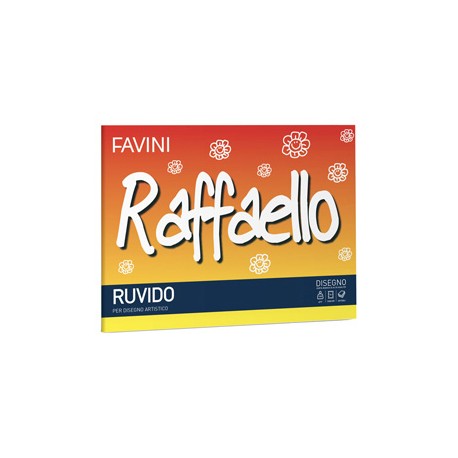 Album Raffaello - 24x33cm - 100gr - 20 fogli - ruvido - Favini