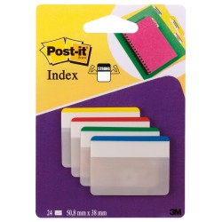 Segnapagina Post it® Index Strong - 686F-1 - per archivio - 50,8 x 38 mm - colori classici - Post it® - conf. 24 pezzi