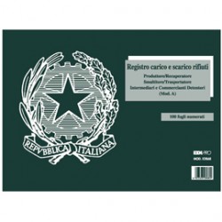 Registro carico/scarico rifiuti detentori (Mod. A) - 22,5 x 29,7cm - 100pg - numerate - Edipro