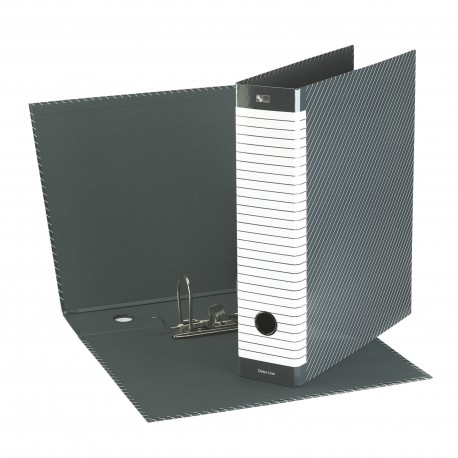 Registratore Delso Line G15 - dorso 8 cm - protocollo 23 x 33 cm - grigio - Esselte