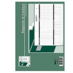 Blocco rapporto di cantiere - 50/50 fogli autoricalcanti - 21 x 30cm - Edipro