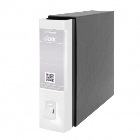 Registratore Dox 2 - dorso 8 cm - protocollo 23x34 cm - bianco - Esselte Dox