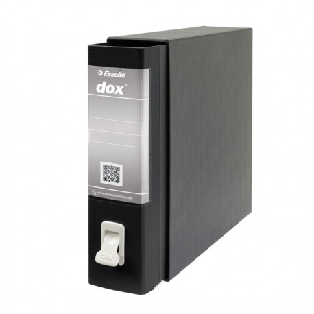 Registratore Dox 2 - dorso 8 cm - protocollo 23 x 34 cm - nero - Esselte Dox