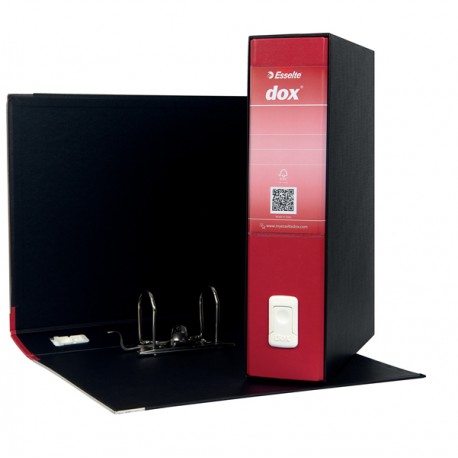 Registratore Dox 2 - dorso 8 cm - protocollo 23x34 cm - rosso - Esselte Dox