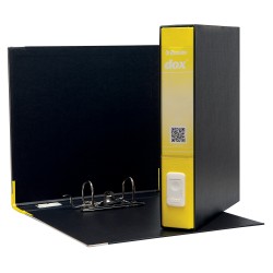 Registratore Dox 4 - dorso 5 cm - commerciale 23 x 29,7 cm - giallo - Esselte Dox