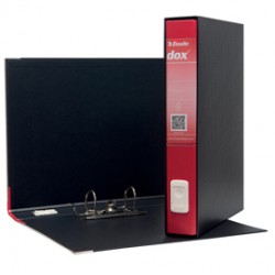 Registratore Dox 5 - dorso 5 cm - protocollo 23x34 cm - rosso - Esselte Dox
