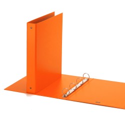 Raccoglitore Europa - 22 x 30 cm - 4 anelli tondi 30 mm - dorso 4 cm - arancio - Favorit