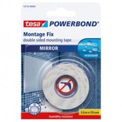 Nastro biadesivo Tesa Powerbond - per specchi - 1,9 cm x 1,5 m - bianco - Tesa - blister 1 pezzo