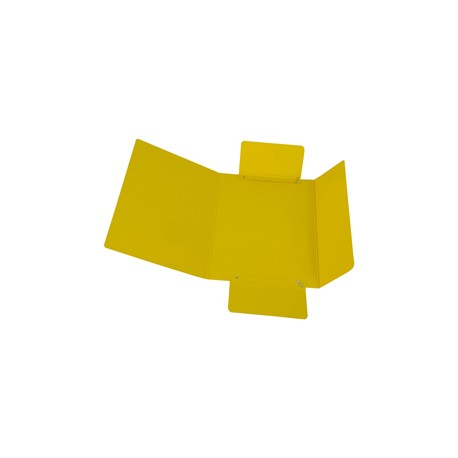 Cartellina con elastico - presspan - 3 lembi - 700 gr - 25x34 cm - giallo - Cartotecnica del Garda