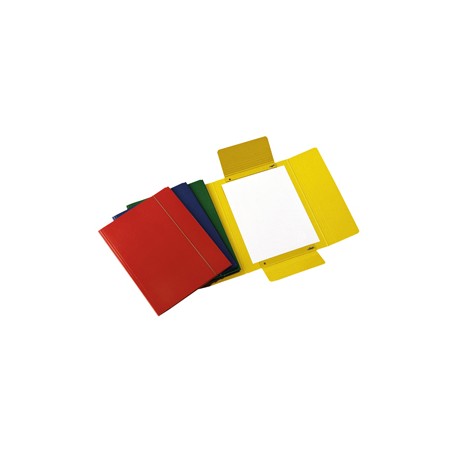 Cartella 3 lembi con elastico - A4 - dorso variabile - presspan - colori assortiti - Cartotecnica del Garda