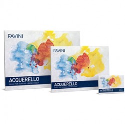 Blocco collato watercolor - 25x35cm - 340gr - 10 fogli - Favini Art
