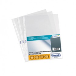 Buste forate Special PP - Superior - buccia - 21 x 29,7 cm - trasparente - Favorit - conf. 50 pezzi