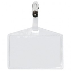 Portanome Pass 3P - clip in metallo - senza cartoncino - 9,5 x 6 cm - PP - buccia - Sei Rota - conf. 100 pezzi