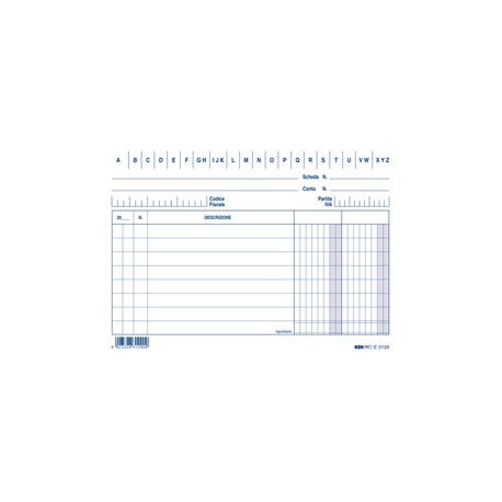 Schede - 2 colonne - 10,5 x 15 cm (orizzontale) - Edipro - conf. 100 pezzi