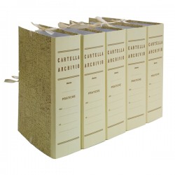 Faldone - legacci incollati - juta - 35 x 25 cm - dorso 4 cm - paglia - Brefiocart