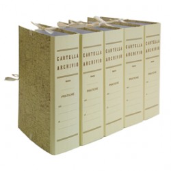 Faldone - legacci incollati - per Gazzetta Ufficiale - juta - 31 x 22 cm - dorso 10 cm - paglia - Brefiocart