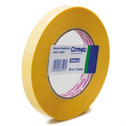 Nastro biadesivo - 15 mm x 50 m - PP - trasparente - Comet