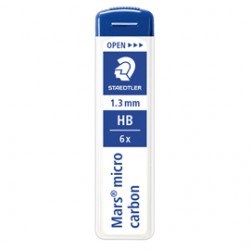 Astuccio 6   Mine Mars Micro - mina 1,3mm - gradazione HB - Staedtler - conf. 6 mine